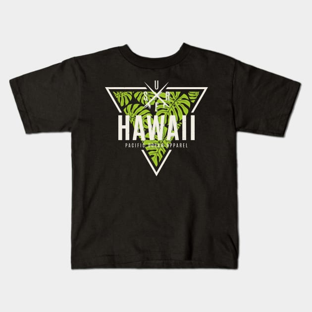 Hawaii surf design, print, typography Kids T-Shirt by Frispa